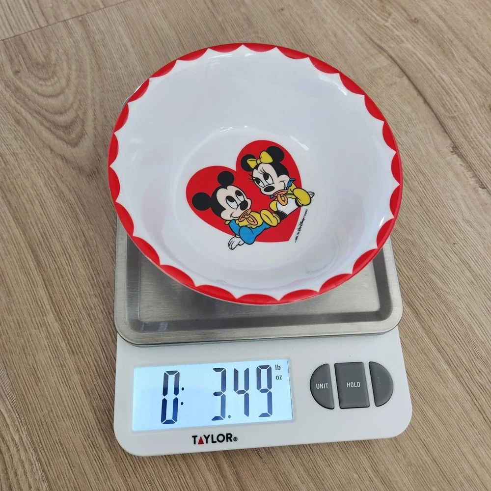Vintage 1984 Disney Selandia Designs Baby Mickey‎ Minnie Mouse Melamine Bowl Red